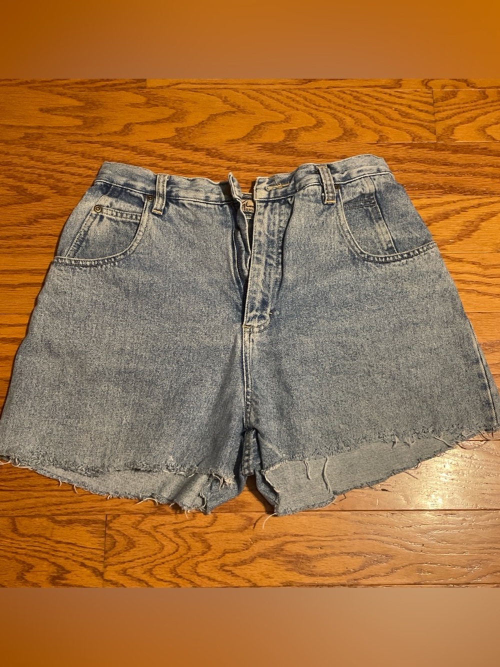 Vintage High-Rise Light Blue Denim Shorts